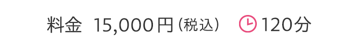 料金  15,000円　120分